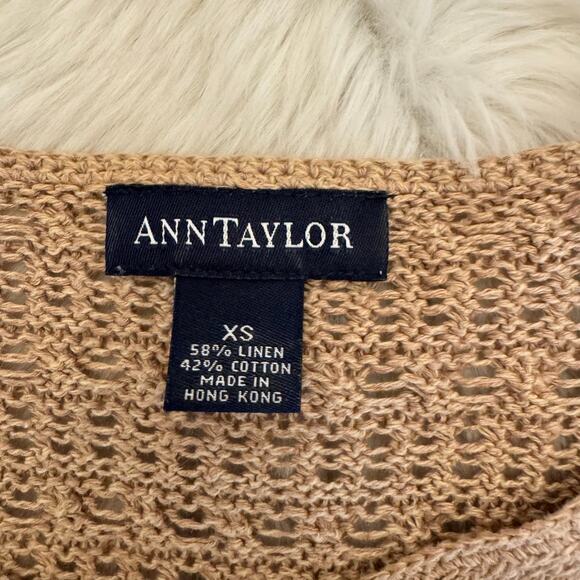 Ann Taylor Crochet Linen Blend Sweater XS - Picture 4 of 9